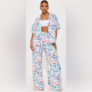 Send Me A Postcard Pant Set